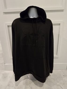 Under Armour Black Pullover Hoodie with Embossed Logo